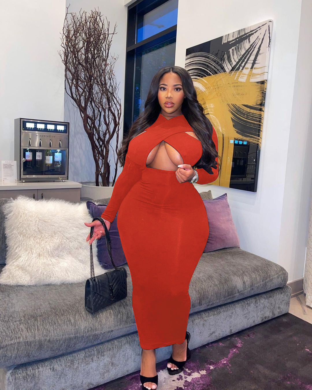 Plus Size Women's Clothing Solid Casual Dresses