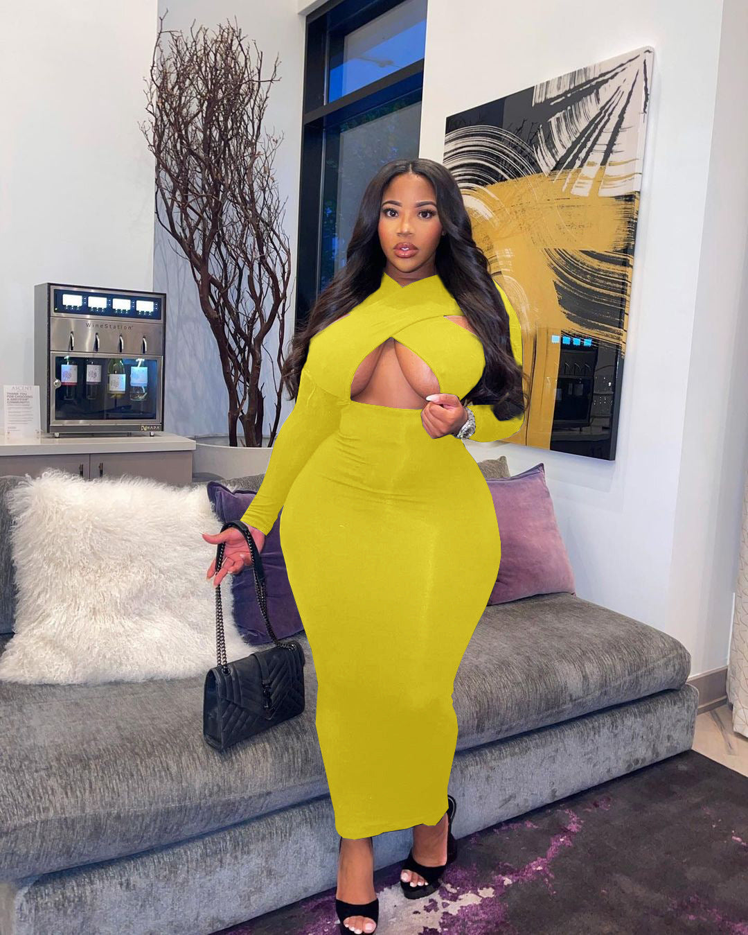 Plus Size Women's Clothing Solid Casual Dresses