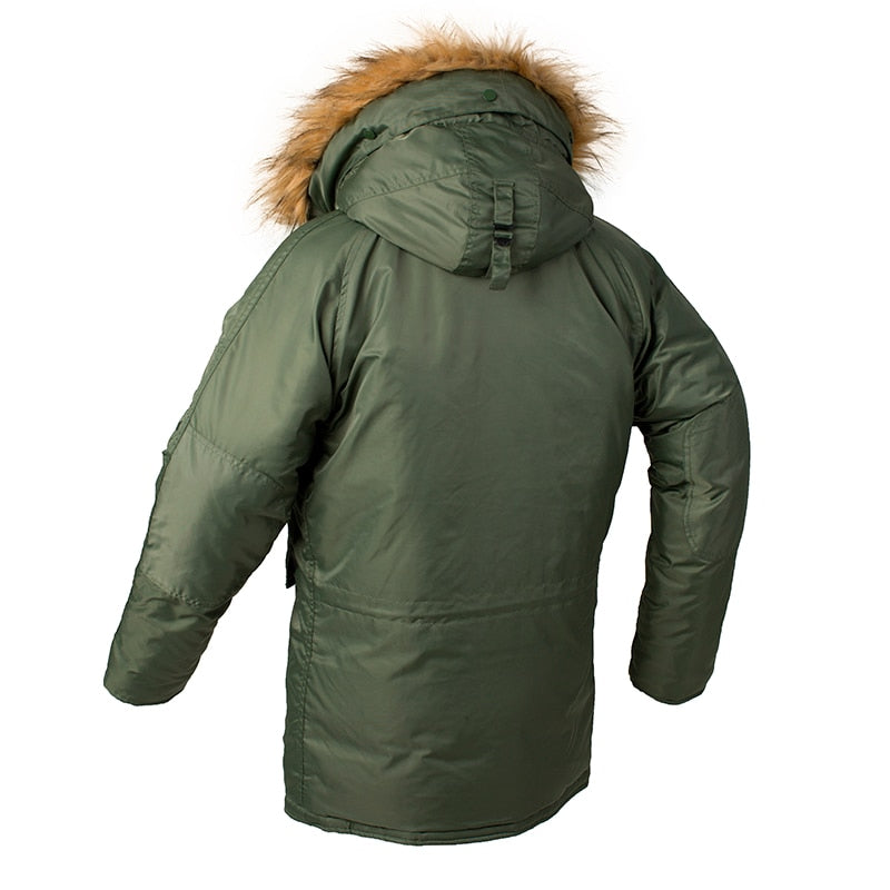 Puffer Men Long Coat Military Tactical Bomber Army Parka