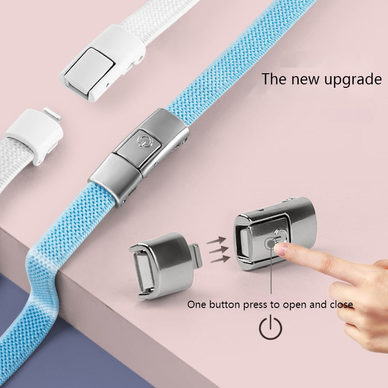 No Tie Shoe Laces Press Lock Shoelaces Without Ties Elastic Laces