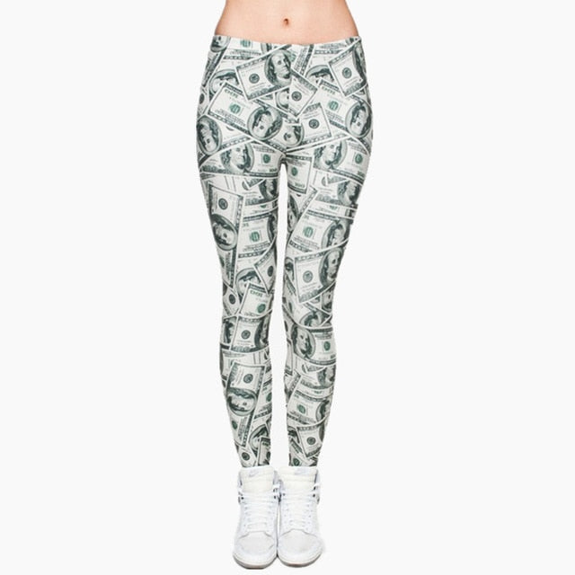 Aztec Round Ombre Printing legging Slim High Waist Leggings Woman Pants