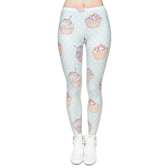 Aztec Round Ombre Printing legging Slim High Waist Leggings Woman Pants