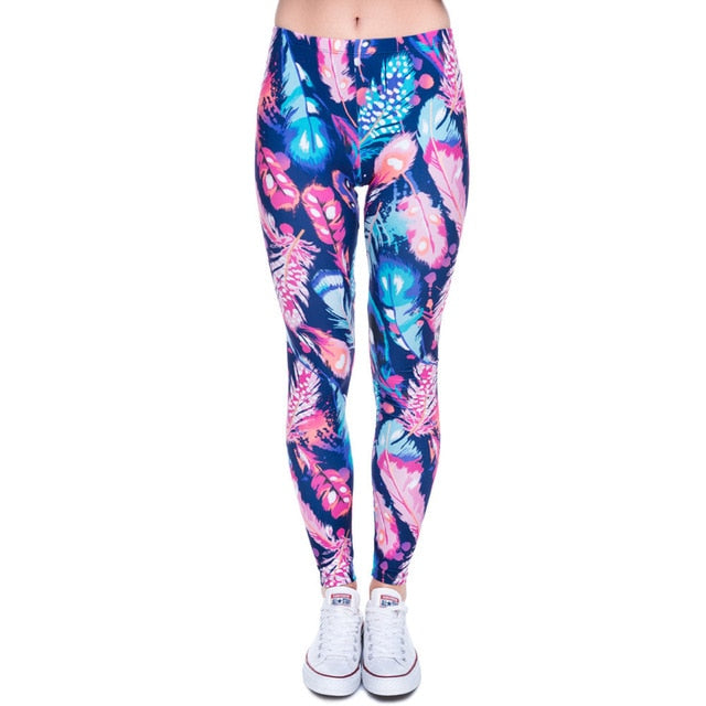 Aztec Round Ombre Printing legging Slim High Waist Leggings Woman Pants