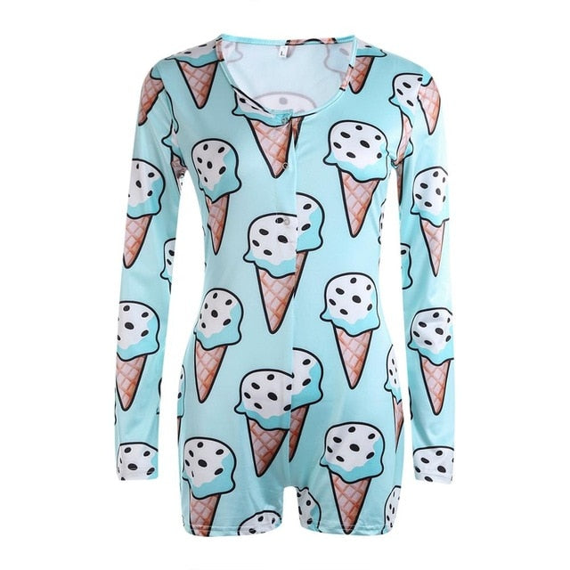 Sexy Women Bodysuit Long Sleeve Deep V Neck Bodycon Stretch Leotard Crop Top Button Short Romper Pajamas Women Jumpsuit Overalls