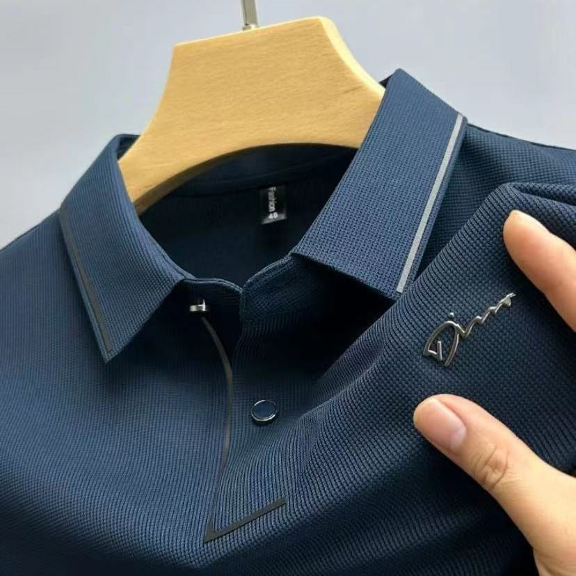 Silk Comfortable and Breathable T-Shirt Mens Polo Shirt