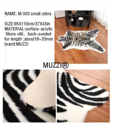 Large Size 170x220cm  Cow  Printed Cowhide Faux Skin Leather NonSlip Antiskid Mat   Animal Print Carpet for Home
