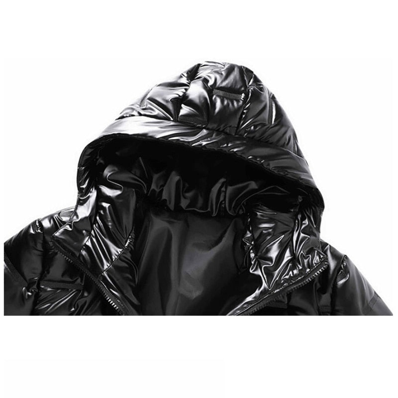 Black Jackets Outwear Men's Clothings Winter Hooded Parkas