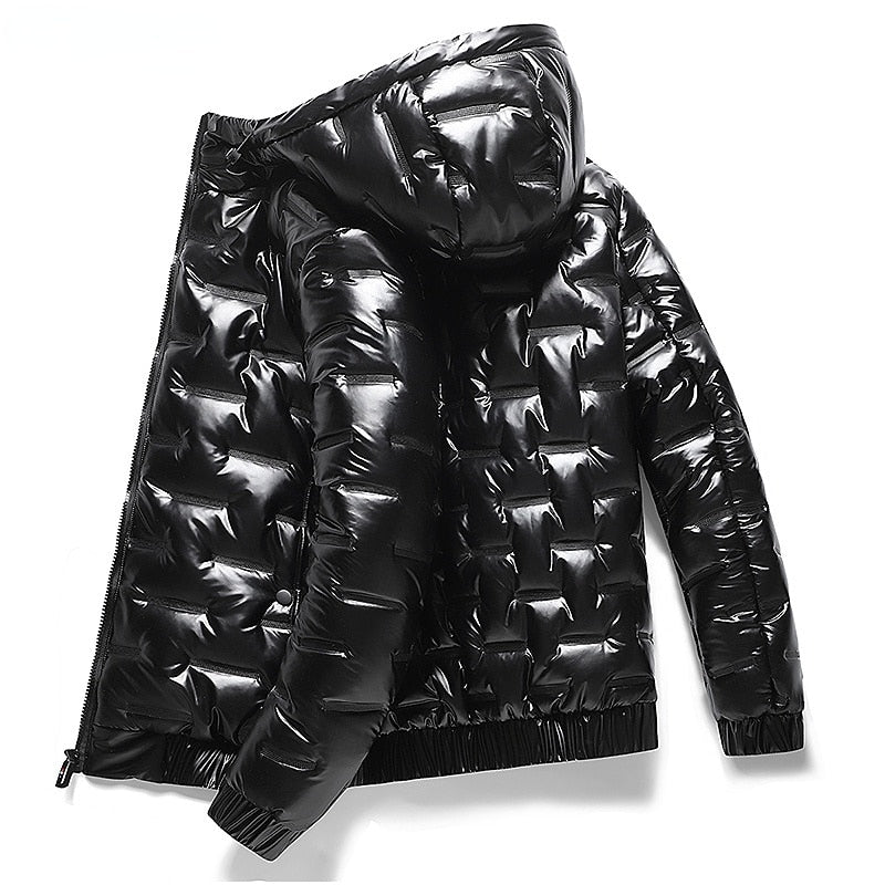 Black Jackets Outwear Men's Clothings Winter Hooded Parkas