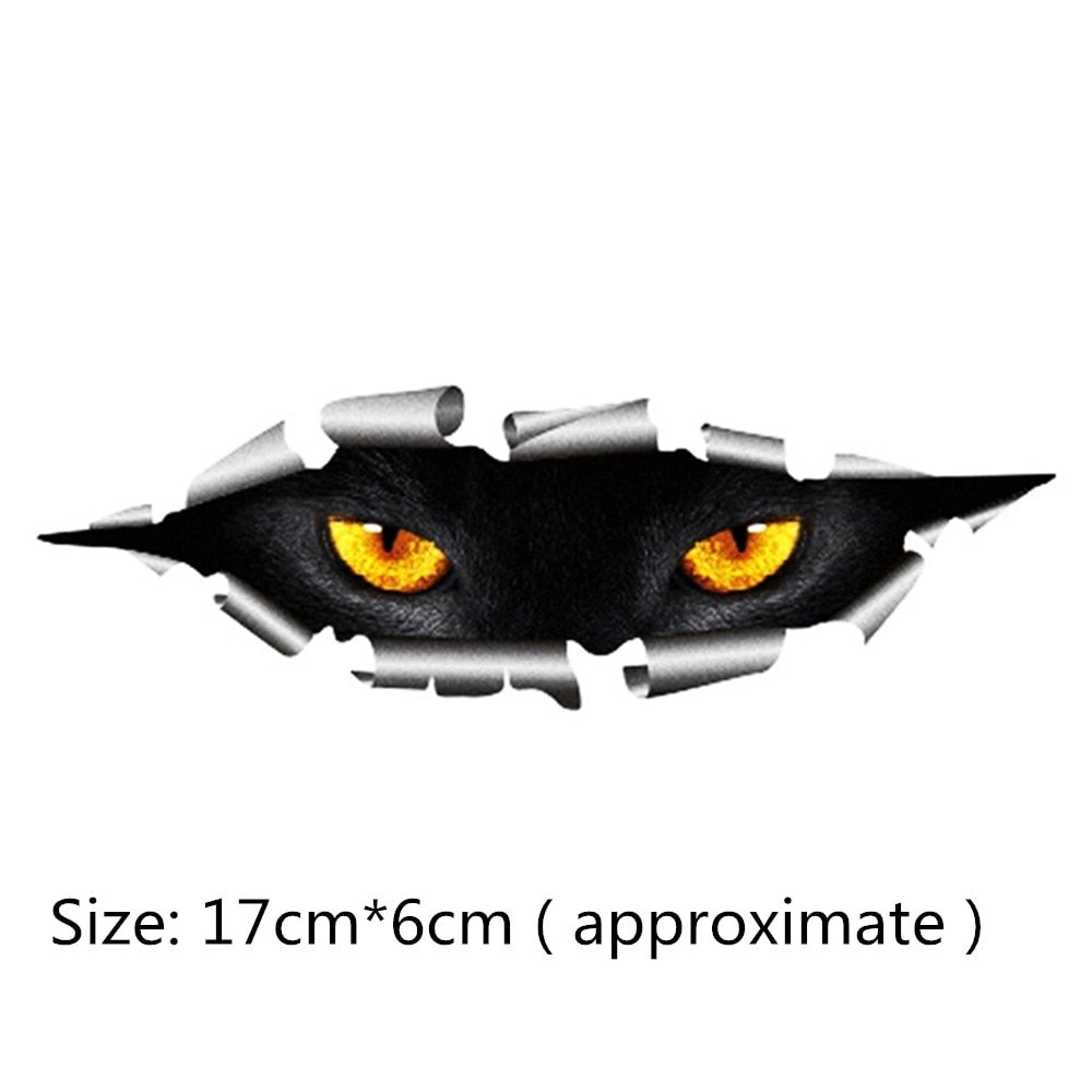 3D Car Styling Funny Cat Eyes Peeking Car Sticker Waterproof Peeking Monster Auto Accessories Whole Body Cover for All Cars