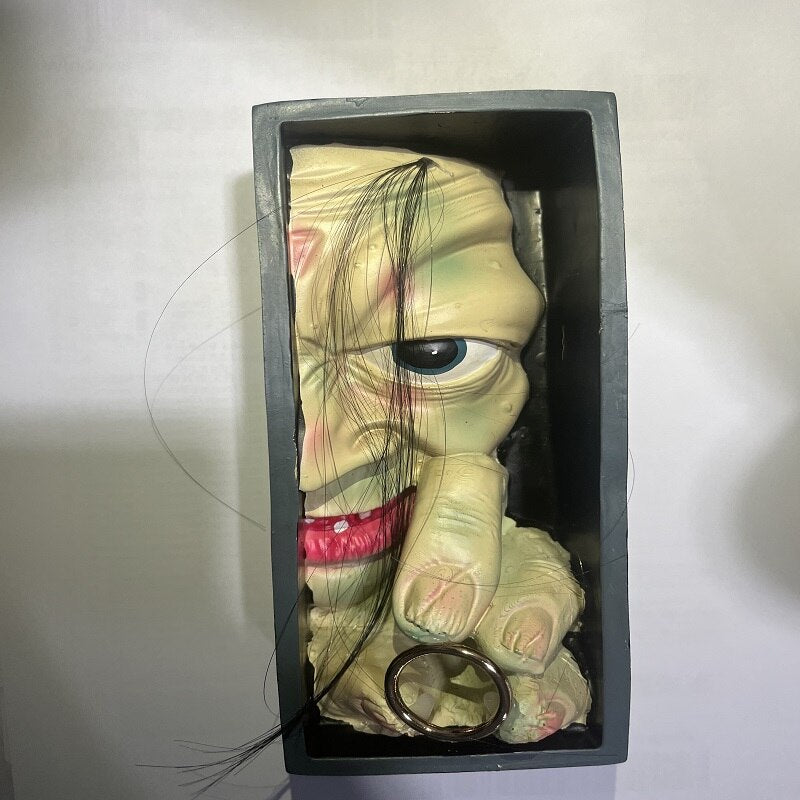Halloween 3D Monster Bookcase Sculpture Ornament Statue